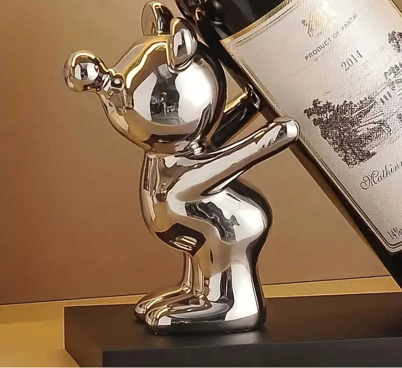 Creative Wine Rack – Ceramic Cartoon Design