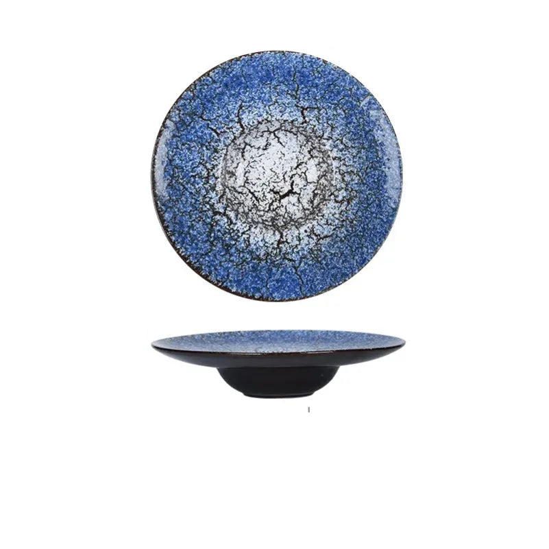 10-Inch Ceramic Straw Hat Plate – Minimalist Dinnerware