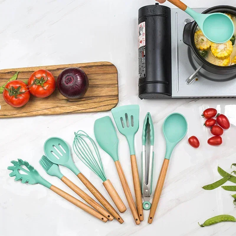 Silicone Cooking Tool Set – Eco-Friendly &amp; Heat-Resistant