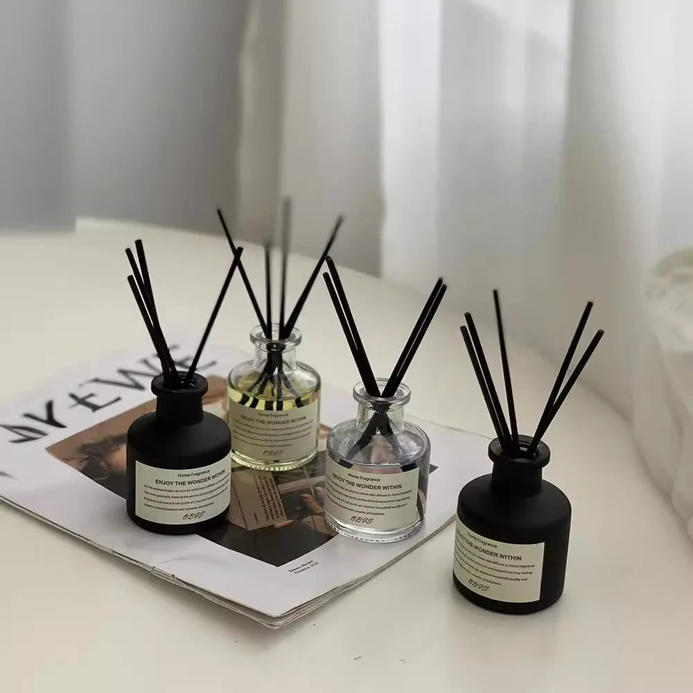 1.7 fl oz Freesia & Jasmine Reed Diffuser – Flameless Home Fragrance Oil with Rattan Sticks