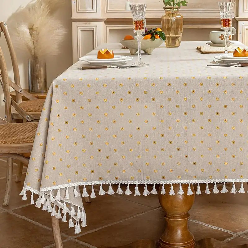 Thanksgiving-Inspired Pastoral Tablecloth – Oilproof &amp; Decorative