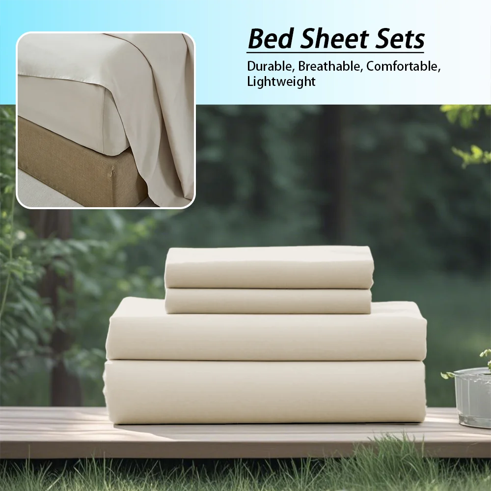 Ultra Soft Microfiber Bedding Set – 4 Piece Solid Color Comforter Set