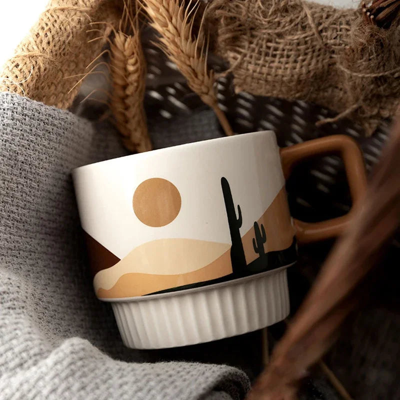 Minimalist Ceramic Coffee Mug with Handle