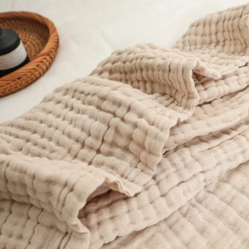 6-Layer Muslin Cotton Baby Blanket – Soft, Breathable &amp; Lightweight