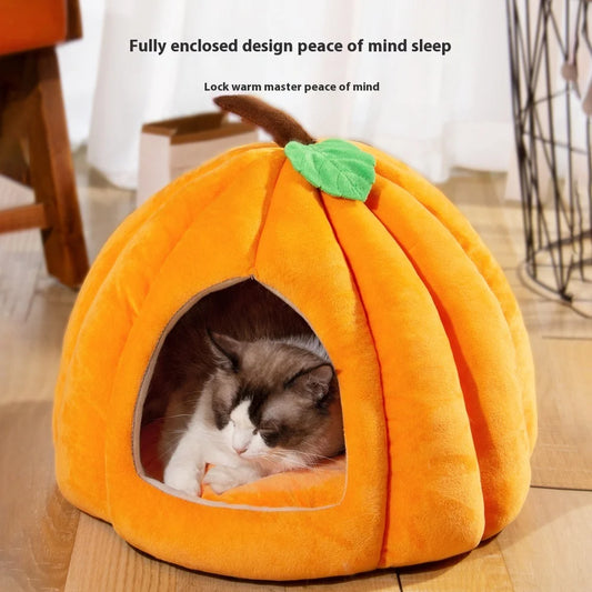 Plush Cat Bed – Cozy House for Cats