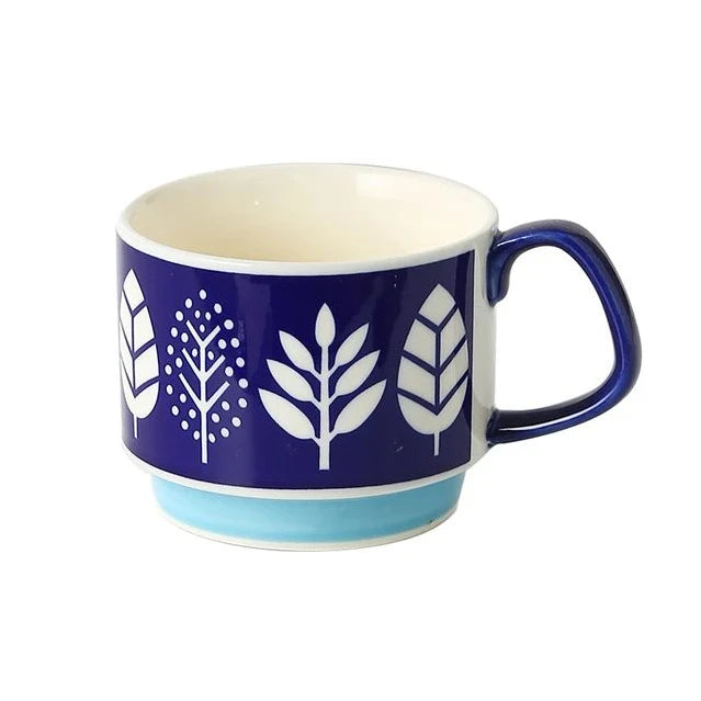 300 ml Colorful Pattern Ceramic Coffee Mug, 10 oz