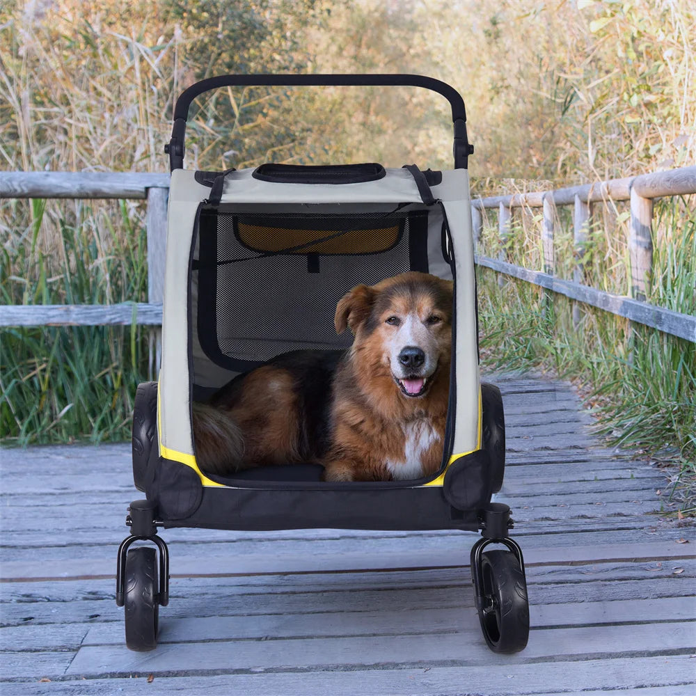 Foldable Large Pet Stroller for Medium and Large Dogs