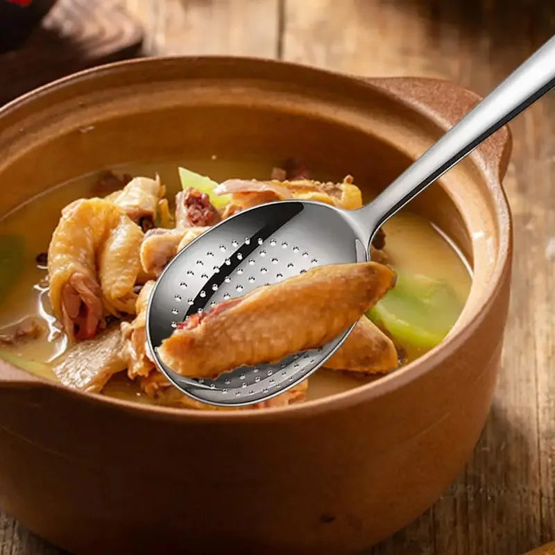 Stainless Steel Serving Spoon &amp; Slotted Spoon – Heavy Duty Cooking Utensil for Kitchen