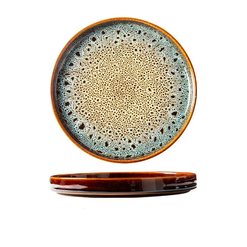 Kiln Glazed Ceramic Plate – Rustic Elegance
