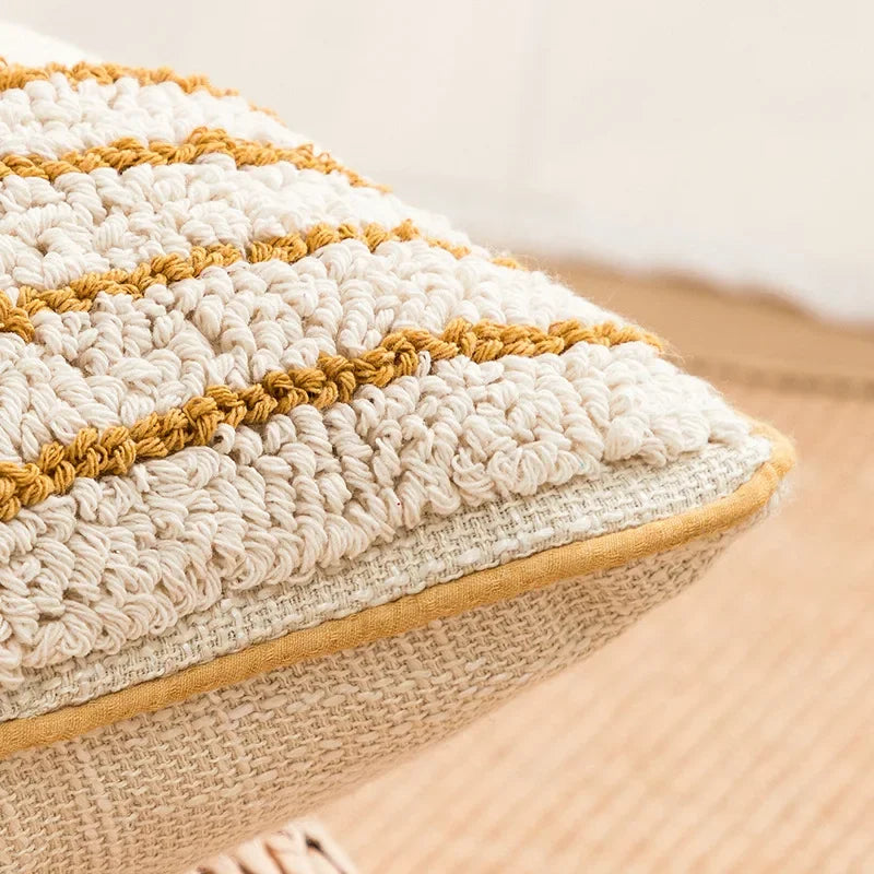 Boho Woven Pillow Cover – Modern Minimalist Cushion Case
