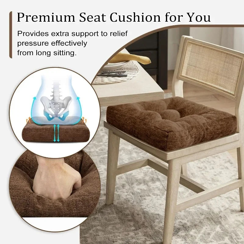 Memory Foam Dining Chair Cushions – Set of 4