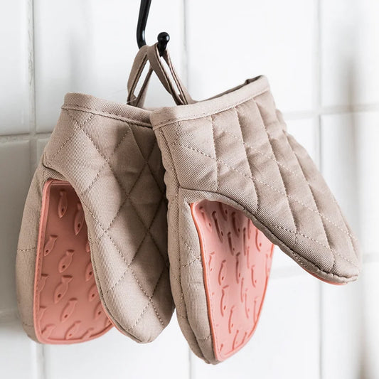 Silicone &amp; Cotton Heat-Resistant Oven Glove