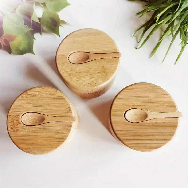 Magnetic Seasoning Box with Spoon – Compact &amp; Modern Spice Storage
