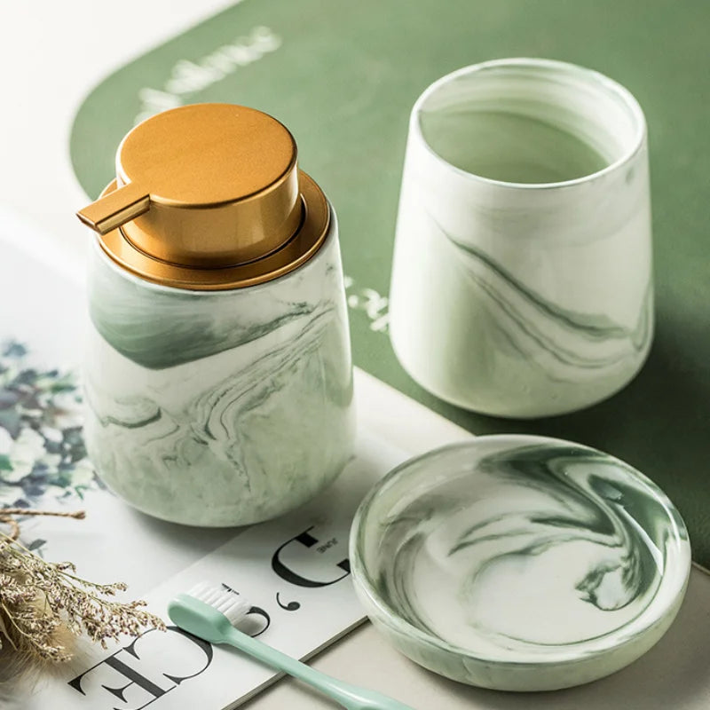 Ceramic Bathroom Accessories Set – 4-Piece