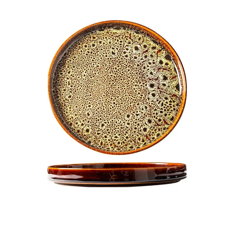 Kiln Glazed Ceramic Plate – Rustic Elegance