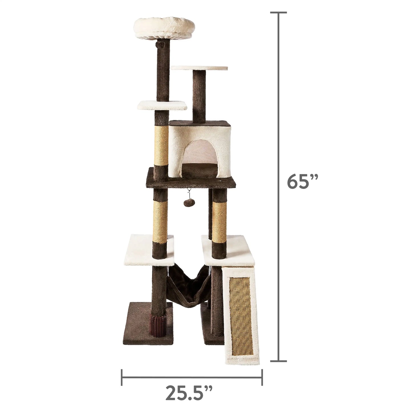 65” Multi-Level Cat Tree Tower with Hammock