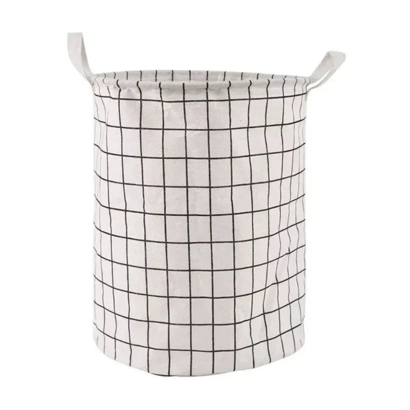 Collapsible Cotton Laundry Basket – Large &amp; Foldable