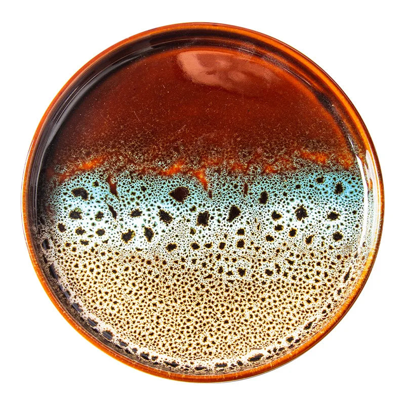 Kiln Glazed Ceramic Plate – Rustic Elegance