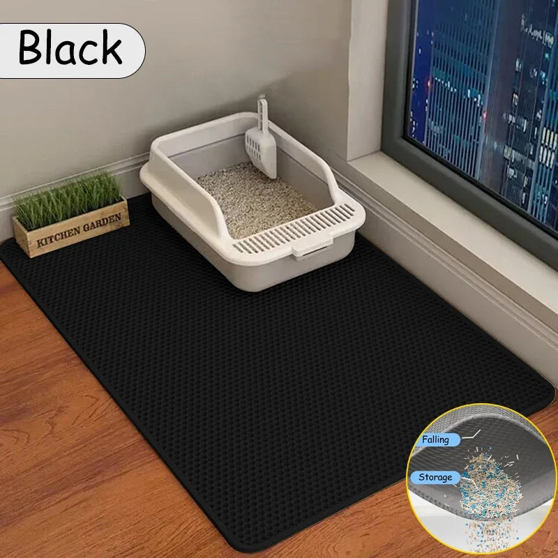 Double-Layer Waterproof Cat Litter Mat – Non-Slip, Washable EVA Material