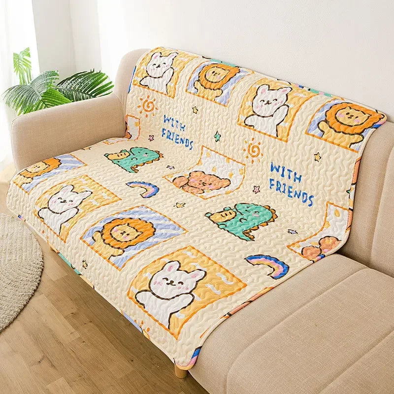 Cooling Cotton Dog Mat – Breathable &amp; Washable Summer Pad