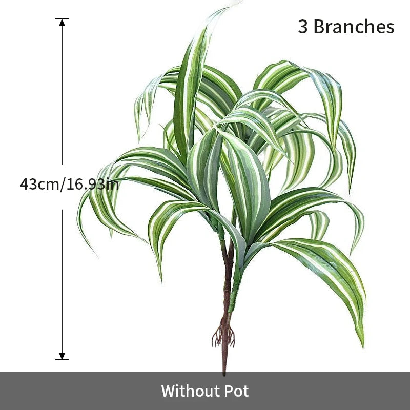 Artificial Tropical Plant Stem – 17” Greenery Branch for Home &amp; Event Decor