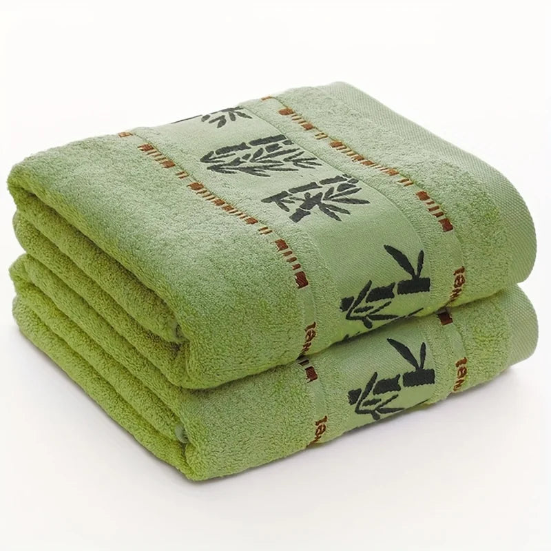 Bamboo Fiber Jacquard Towel Set – 2 Piece