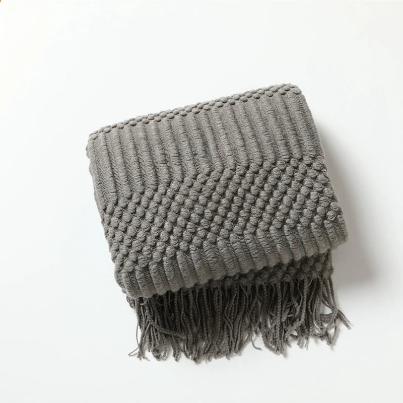 Cozy Knit Throw Blanket – Soft, Lightweight &amp; Travel-Friendly