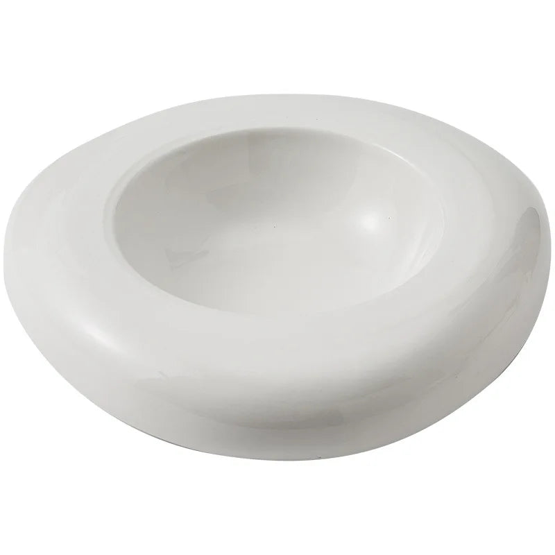 Irregular Shaped Ceramic Plate – Underglaze Porcelain Design