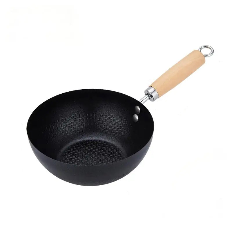 Wrought Iron Non-Stick Frying Pan – Heavy-Duty Skillet for Gas &amp; Induction Cooktops (Multiple Sizes)