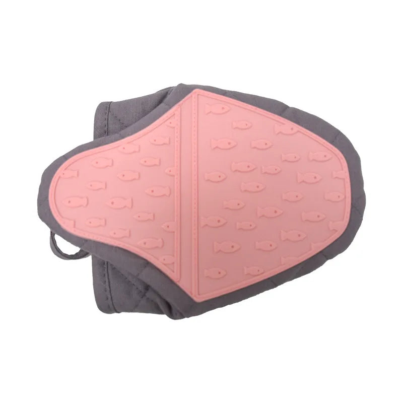 Silicone &amp; Cotton Heat-Resistant Oven Glove