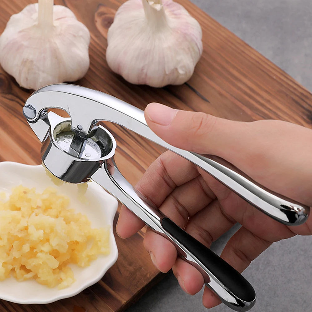 Stainless Steel Garlic Press – Heavy-Duty Zinc Alloy