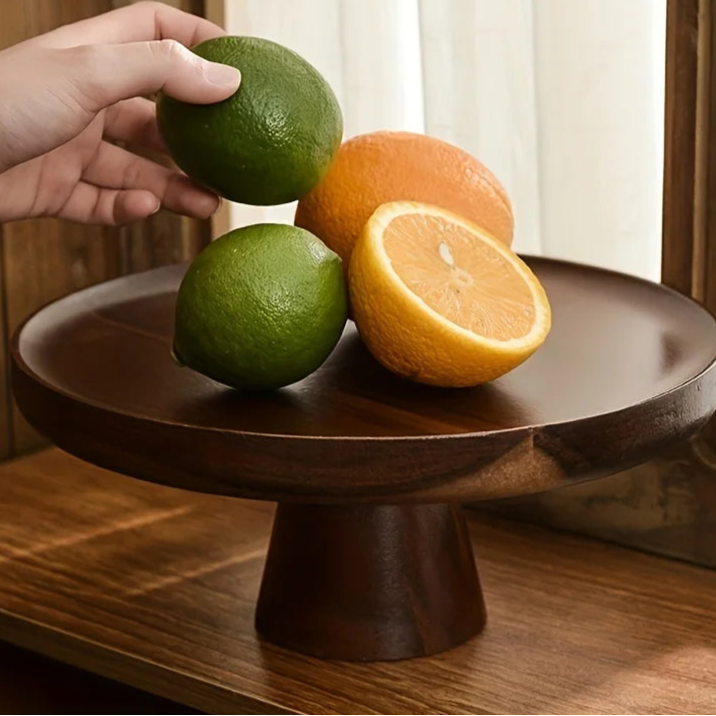 Wooden Cake &amp; Snack Storage Box with Glass Lid