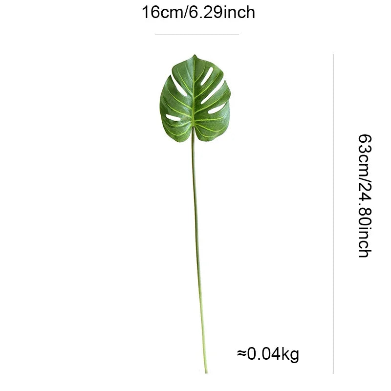 Artificial Tropical Green Leaf Branch – Realistic Faux Plant Décor
