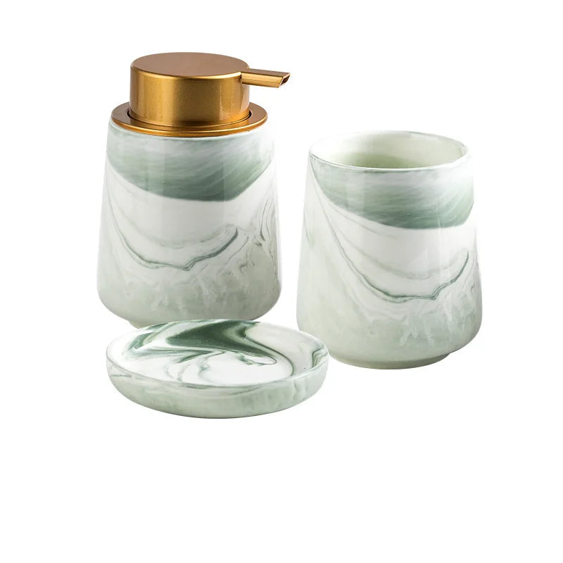 Ceramic Bathroom Accessories Set – 4-Piece