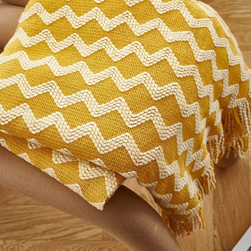 Cozy Knit Throw Blanket – Soft, Lightweight &amp; Travel-Friendly