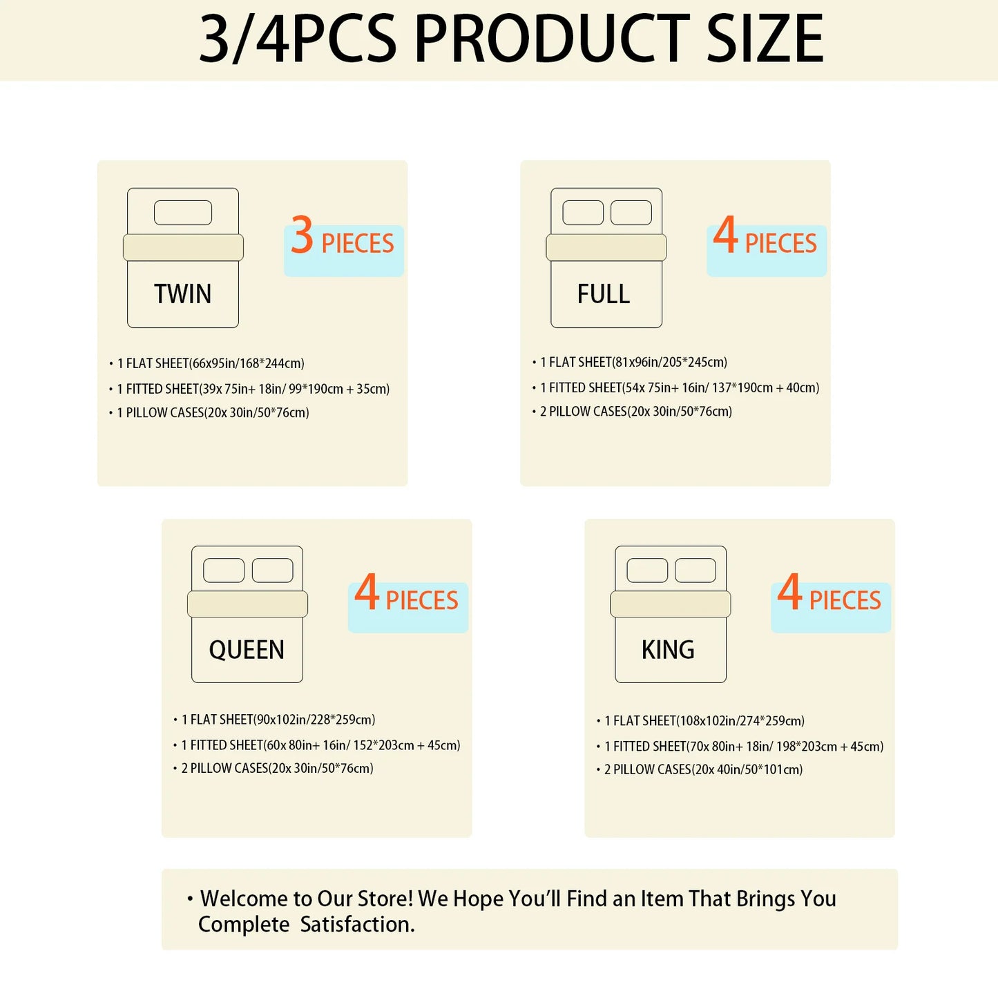 Ultra Soft Microfiber Bedding Set – 4 Piece Solid Color Comforter Set