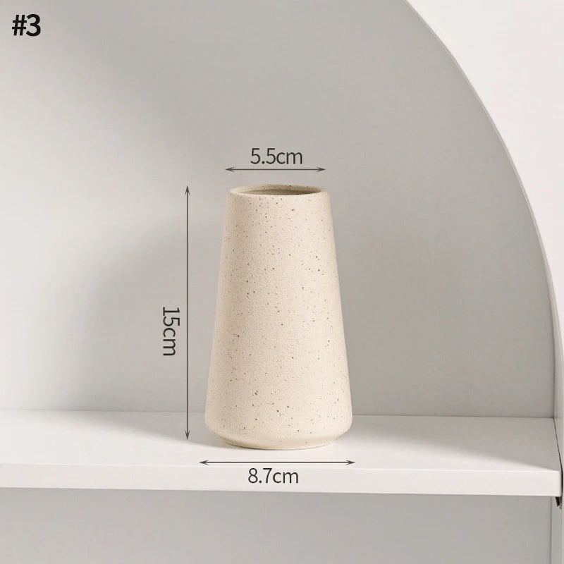 Minimalist Ceramic Vase – Frosted Nordic Style for Home Decor