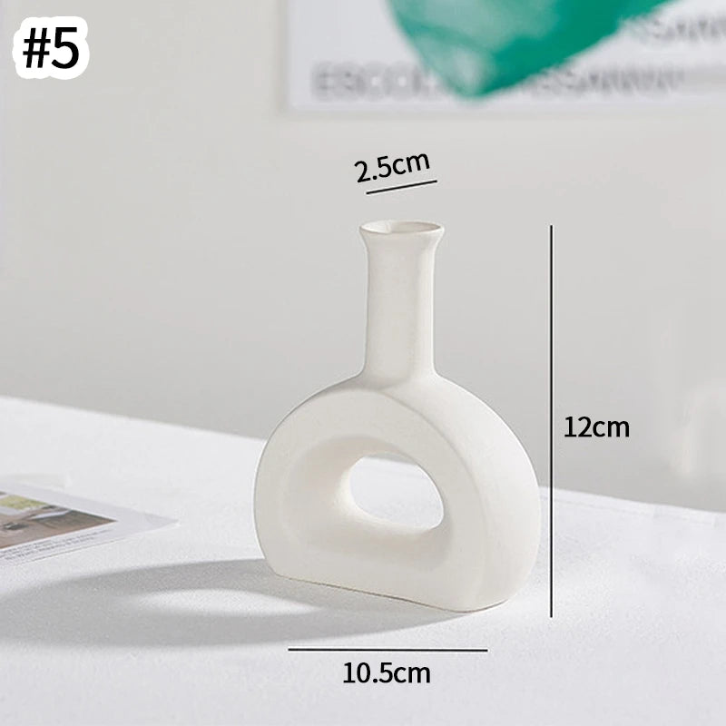 Minimalist Ceramic Vase – Frosted Nordic Style for Home Decor