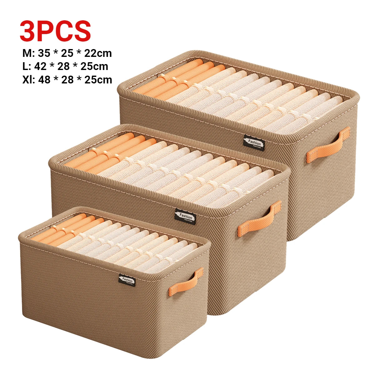 Foldable Clothes Storage Box with Steel Frame and Handles – Multiple Sizes