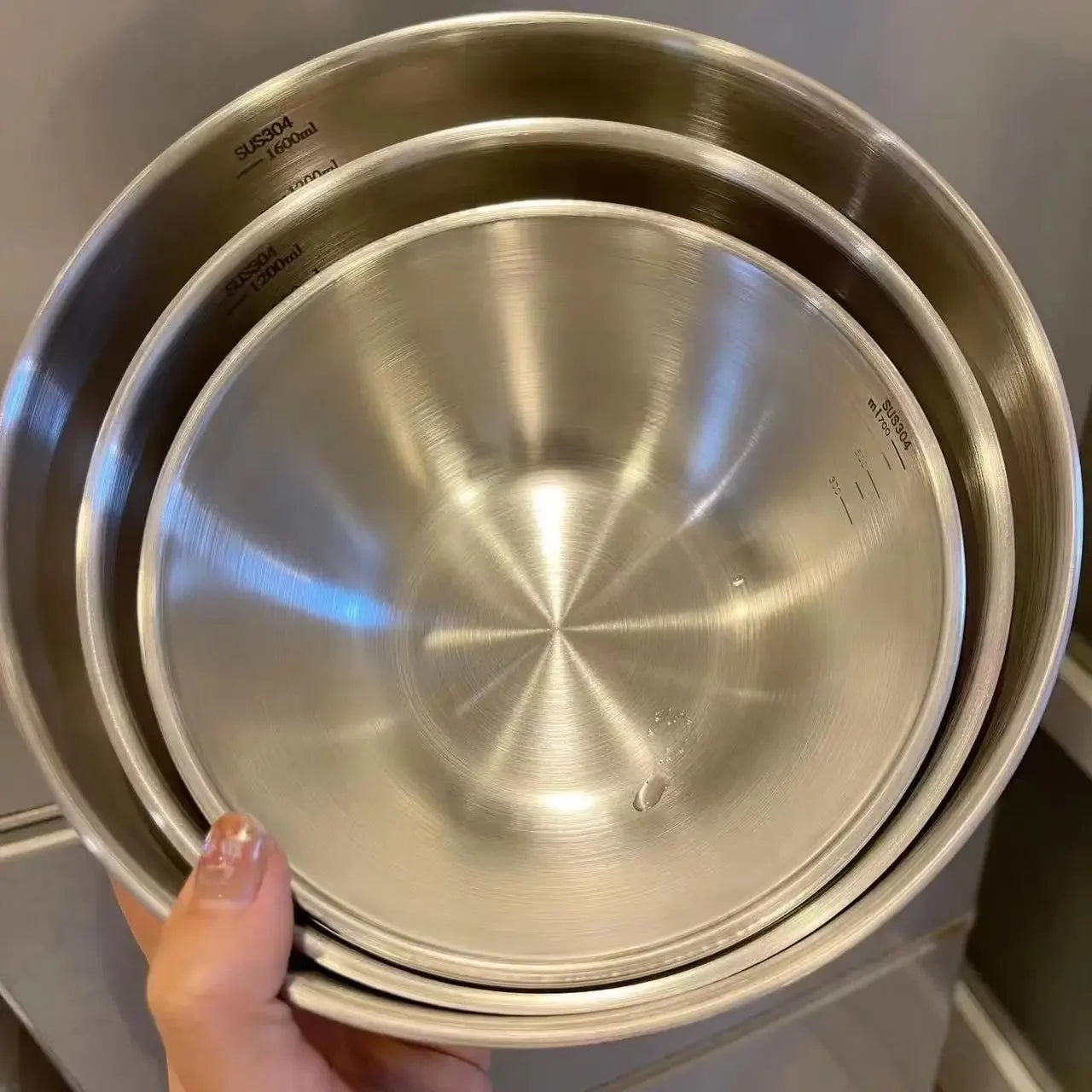 Stainless Steel Mixing Bowl Set – Set of 3 Sizes