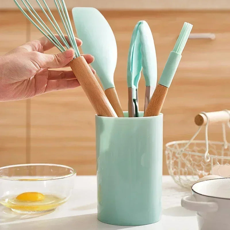 Silicone Cooking Tool Set – Eco-Friendly &amp; Heat-Resistant