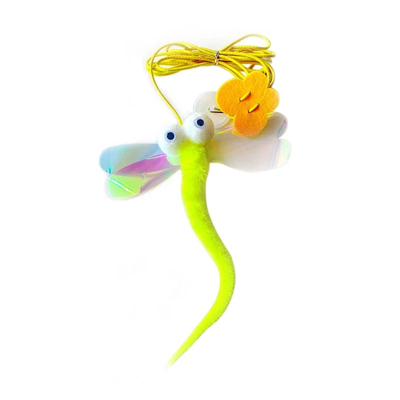 Interactive Hanging Feather Cat Toy – Elastic Rope Play Kit