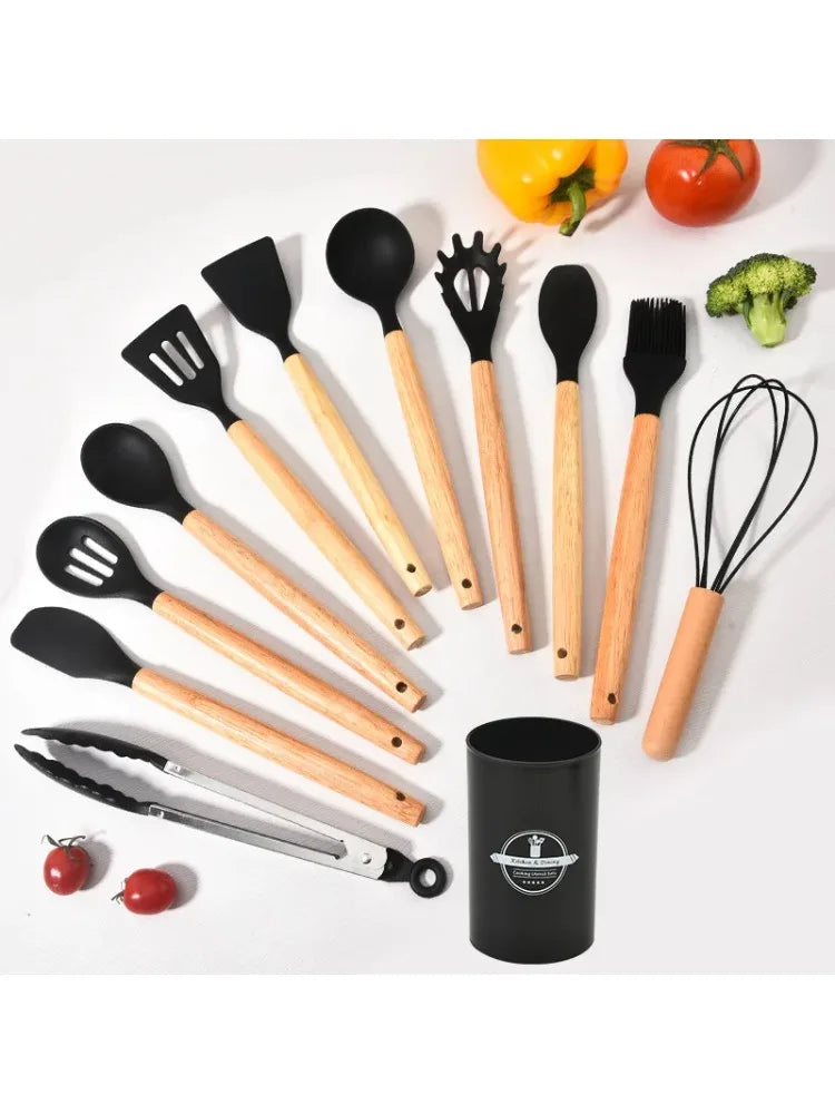 Silicone Cooking Tool Set – Eco-Friendly &amp; Heat-Resistant