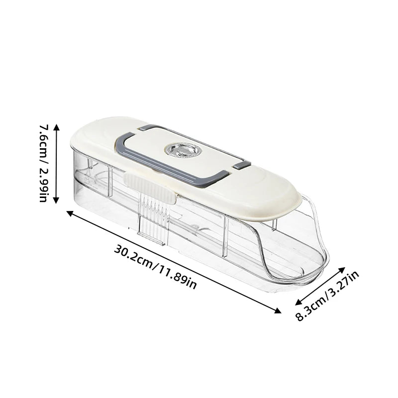 Stackable Egg Storage Box – Clear Plastic Refrigerator Organizer, Single/Double Row