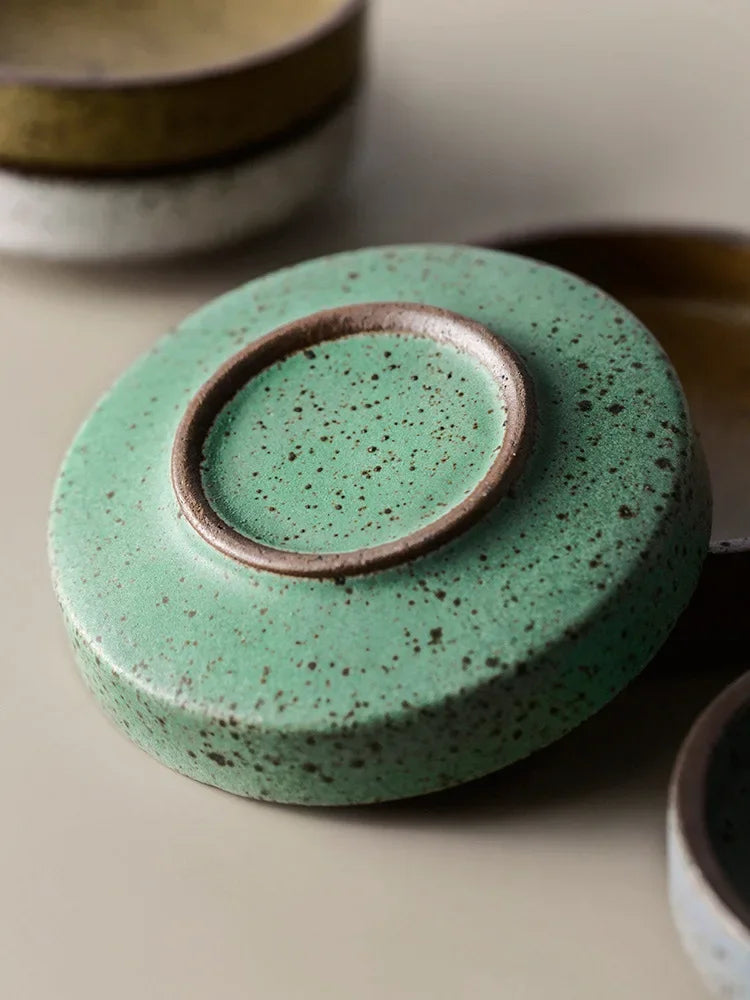 Retro Ceramic Round Sauce Dish Hot Pot