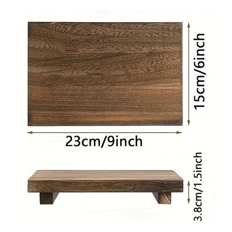 Rustic Hanging Wooden Shelf – 9" x 5.9" Boho Decor Tray
