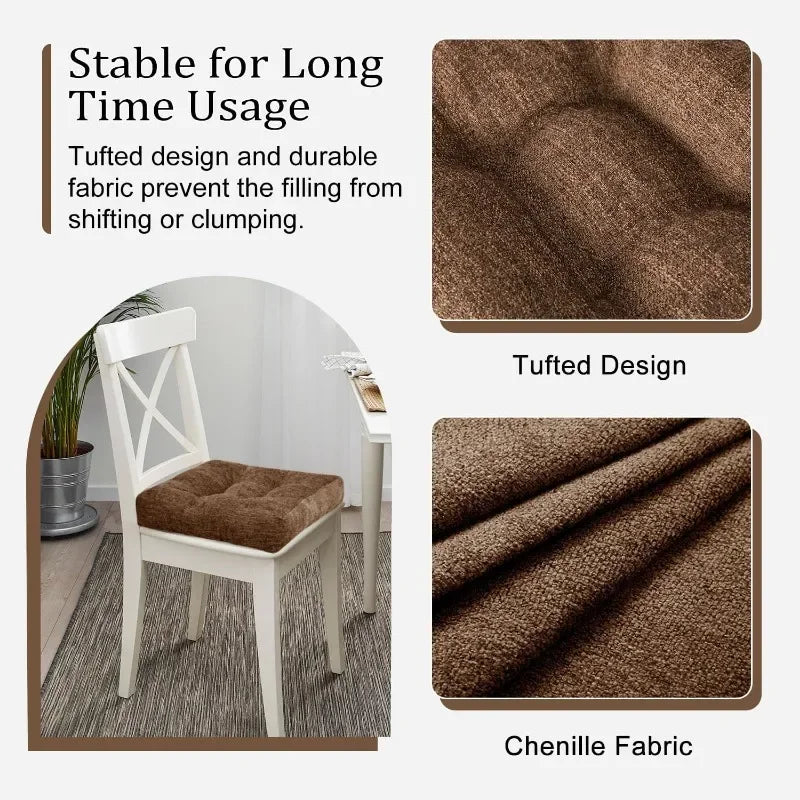 Memory Foam Dining Chair Cushions – Set of 4