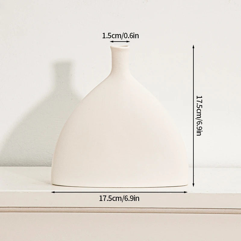 Minimalist Ceramic Vase – Frosted Nordic Style for Home Decor