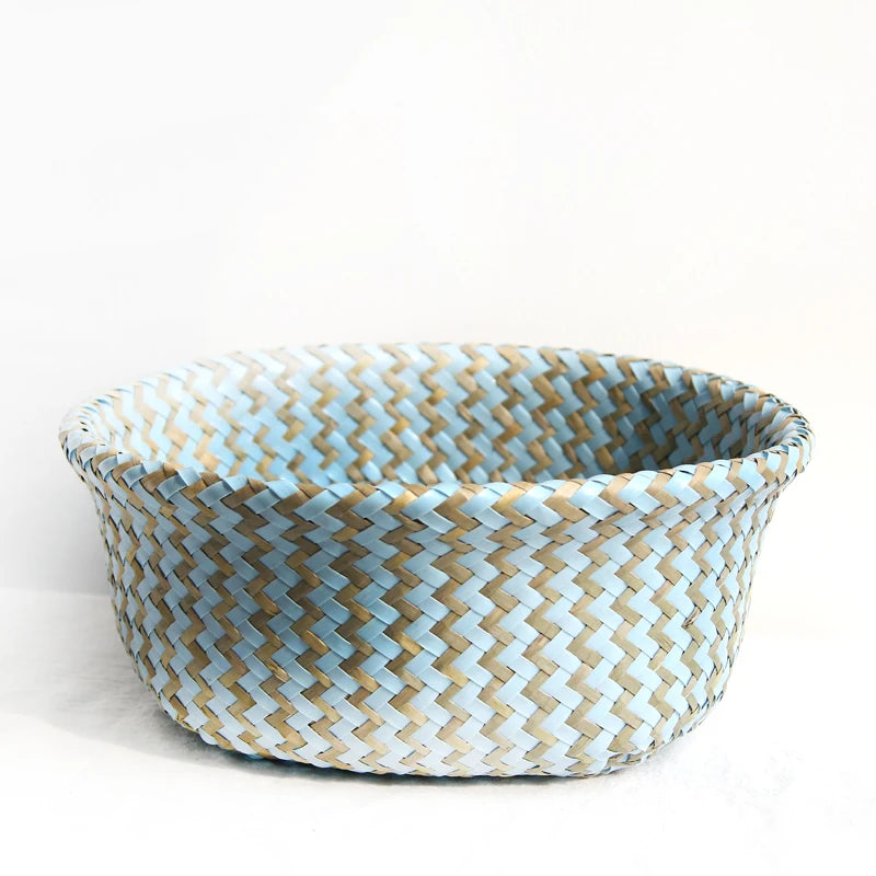 Handwoven Wicker Wall Basket – Foldable Multi-Purpose Storage &amp; Flower Display