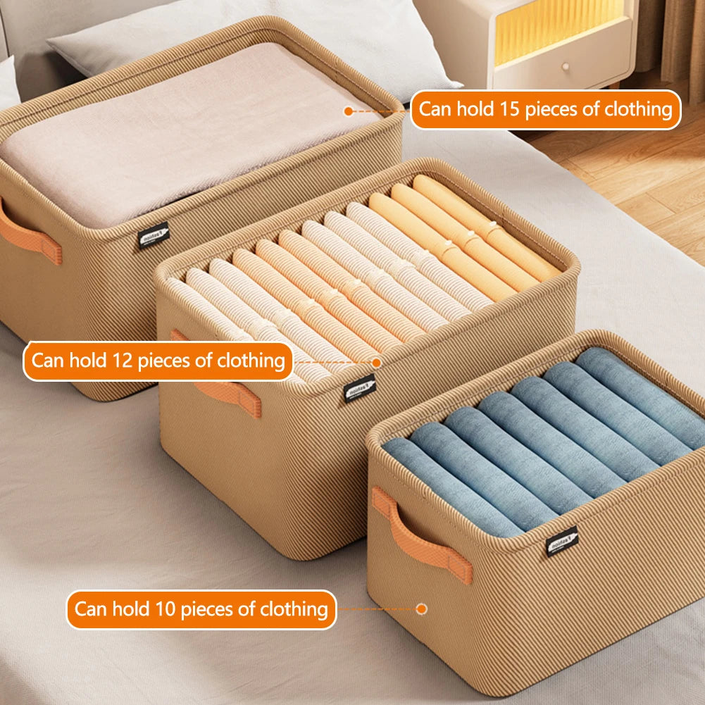 Foldable Clothes Storage Box with Steel Frame and Handles – Multiple Sizes